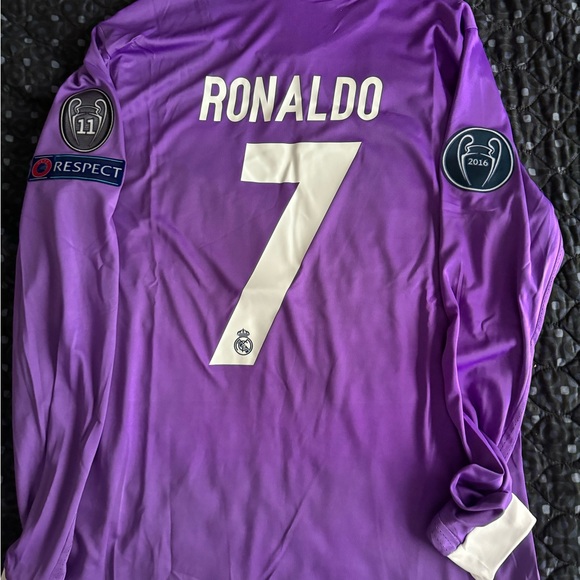 Real madrid cristiano ronaldo brand new adidas soccer jersey cr7 final long - Picture 3 of 7